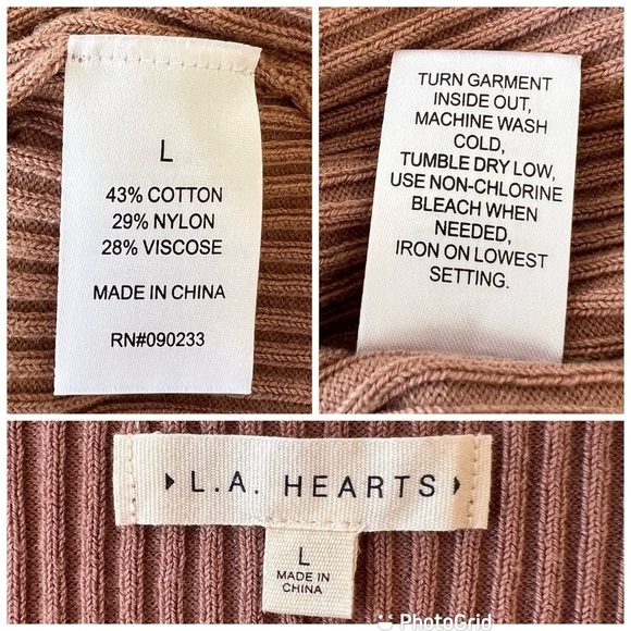 L.A. Hearts Ribbed Cropped Cami Tank Top - Picture 5 of 8